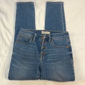 MADEWELL womens skinny crop 9” mid- rise size 25‎ jeans. 9/10 condition